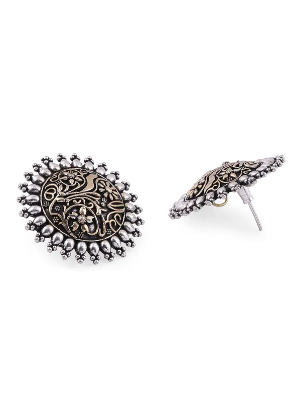 Women_Dual-Toned_German_Silver_Contemporary_Stud_Earrings