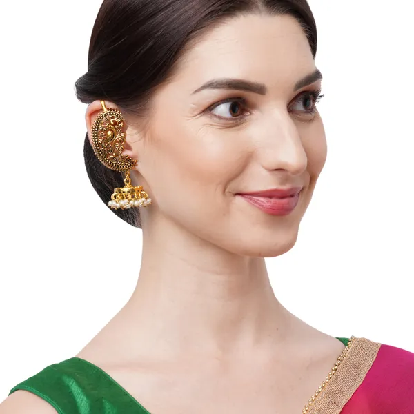 Gold-Toned_Contemporary_Drop_Earrings