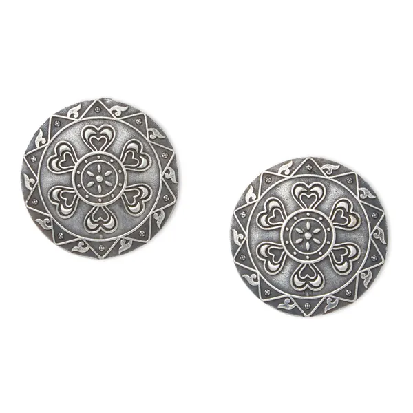 Silver-Toned_Contemporary_Studs_Earrings