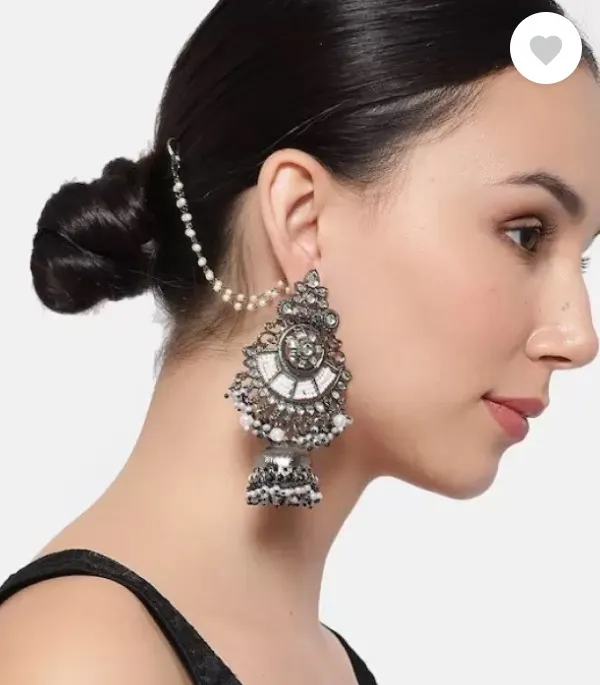 Beautiful_Oxidized_Pearl_Jhumki_For_Girls