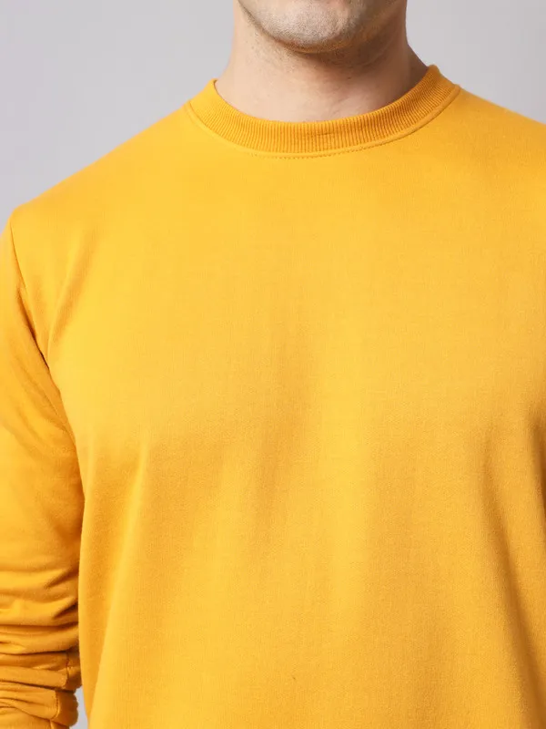 Yellow_Men's_Sweatshirt__Comfortable,_Stylish_And_Trendy_Casual_Wear