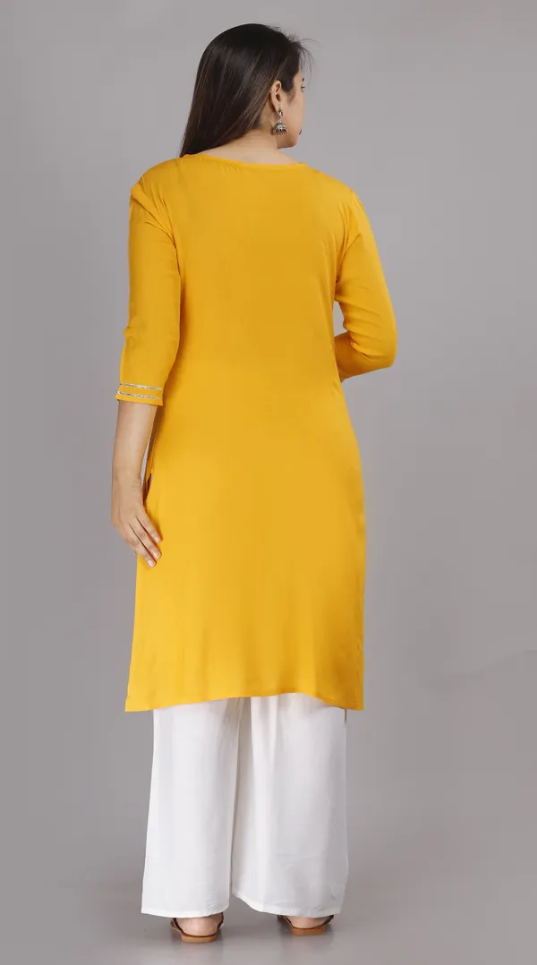 Yellow_Embellished_Kurta_With_Palazzo_Set_For_Women