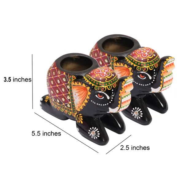 Pack_Of_2_Rajasthani_Elephant_Tea_Light_Holder_Black_Elephant