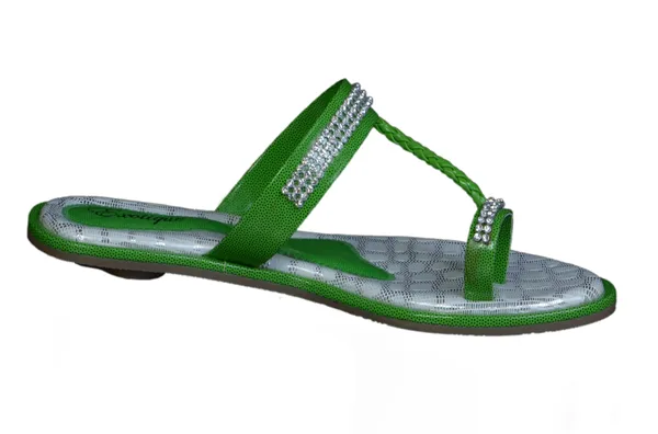 Exotique_Women's_Green_Flat_Slip-on(EL0012GR)