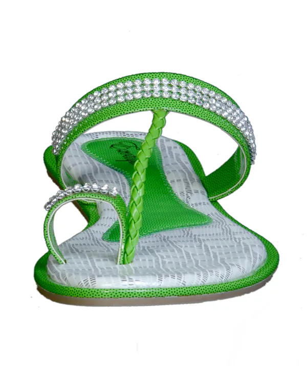 Exotique_Women's_Green_Flat_Slip-on(EL0012GR)