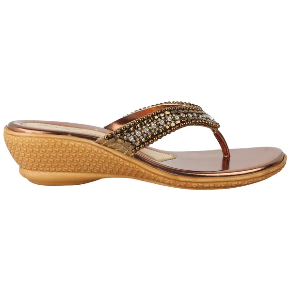 Exotique_Women's_Bronze_Party-wear_Slip-on(EL0014BZ)