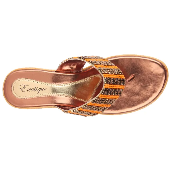 Exotique_Women's_Bronze_Party-wear_Slip-on(EL0015BZ)