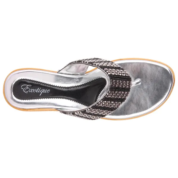 Exotique_Women's_Silver_Party-wear_Slip-on(EL0015SI)