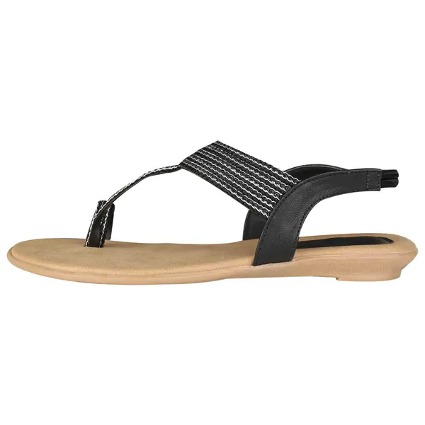 Exotique_Women's_Black_Flat_Sandal(EL0017BK)