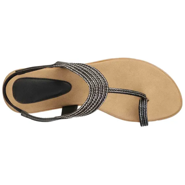 Exotique_Women's_Black_Flat_Sandal(EL0017BK)