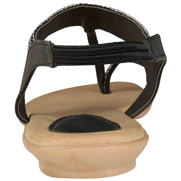 Exotique_Women's_Black_Flat_Sandal(EL0017BK)