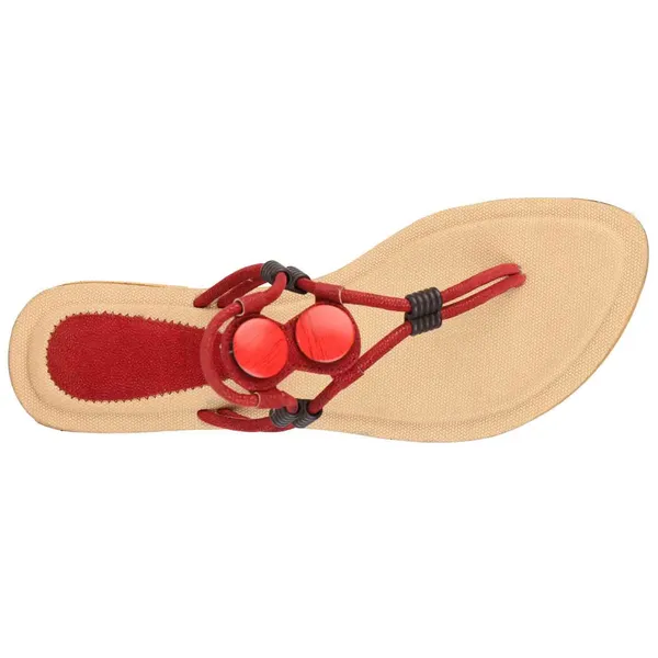 Exotique_Women's_Red_Flat_Slip-on(EL0018RD)