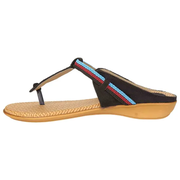 Exotique_Women's_Black_Flat_Slip-on(EL0019BK)