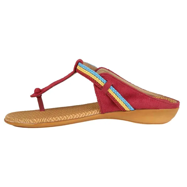 Exotique_Women's_Red_Flat_Slip-on(EL0019RD)