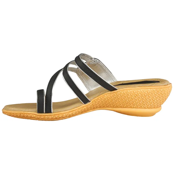 Exotique_Women's_Black_Wedge_Slip-on(EL0020BK)