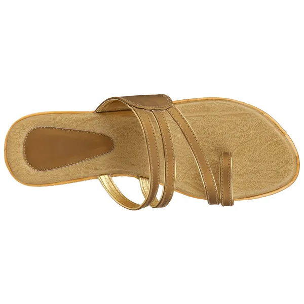 Exotique_Women's_Gold_Wedge_Slip-on(EL0020GO)