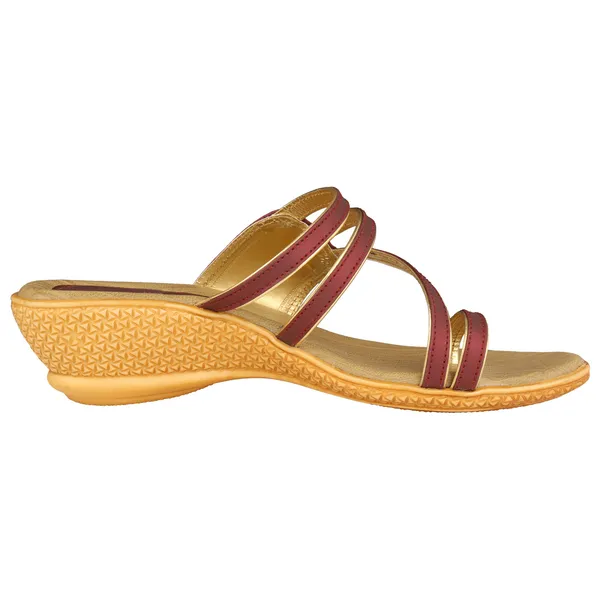 Exotique_Women's_Maroon_Wedge_Slip-on(EL0020MN)