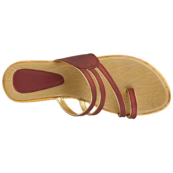 Exotique_Women's_Maroon_Wedge_Slip-on(EL0020MN)