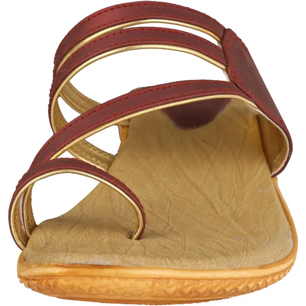 Exotique_Women's_Maroon_Wedge_Slip-on(EL0020MN)