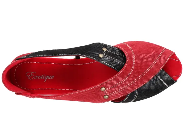 Exotique_Women's_Red_Casual_Slip-on(EL0021RD)