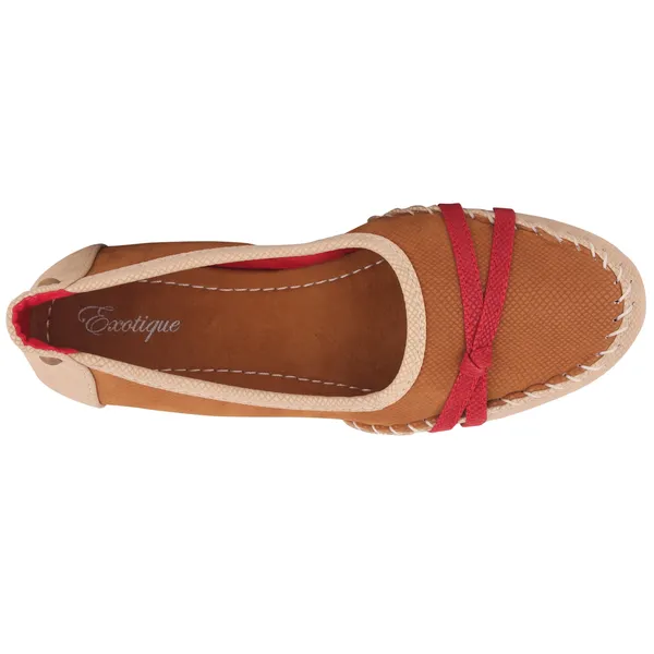 Exotique_Women's_Red_Casual_Ballerina(EL0028RD)