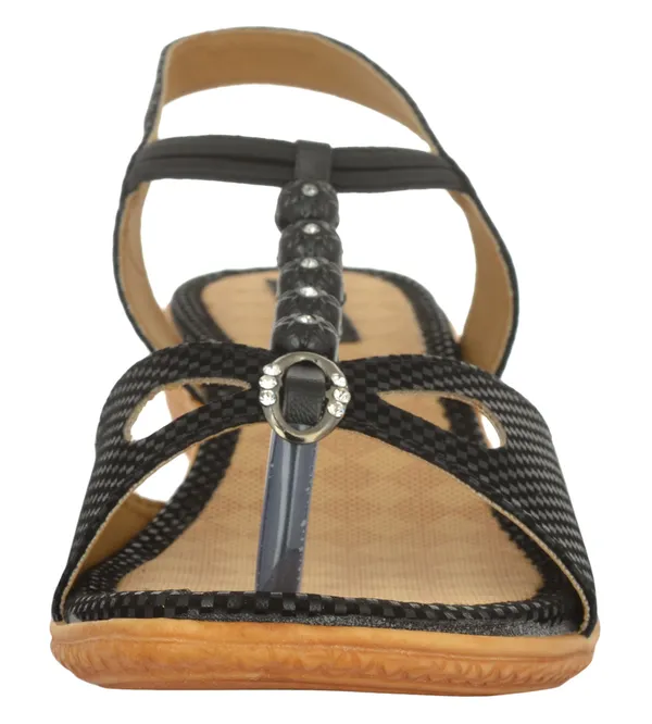 Exotique_Women's_Black_Fashion_Sandal(EL0045BK)
