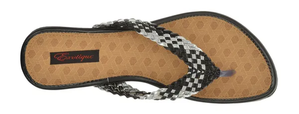 Exotique_Women's_Black_Multi_Casual_Slip-on(EL0047BK)