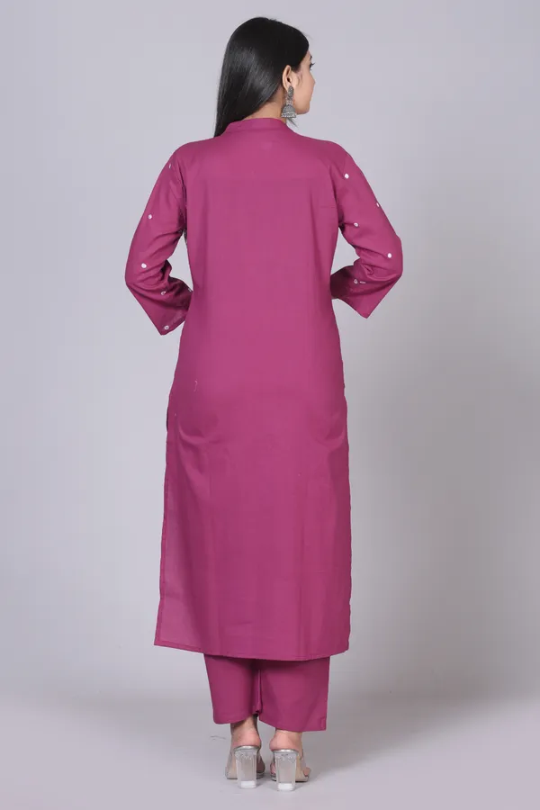 Pink_Cotton_Blend_Kurta_|_Push_Premium_For_Women