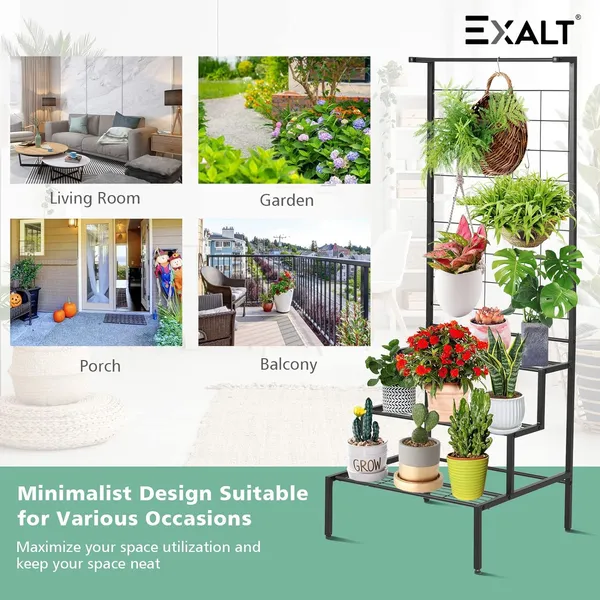 Black_3_Tier_Plant_Stand_With_Space_Of_Hanging_Planters_Flower_Pot_Organizer_Rack