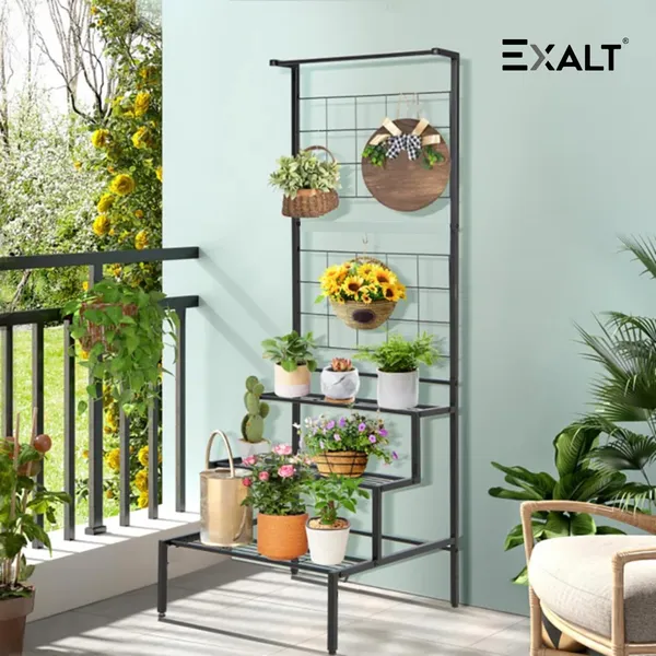 Black_3_Tier_Plant_Stand_With_Space_Of_Hanging_Planters_Flower_Pot_Organizer_Rack