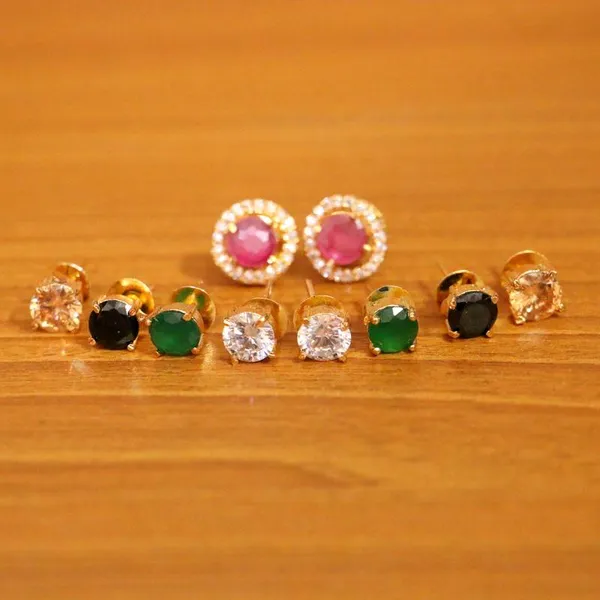 Multicolour_Round_Shaped_Changeable_Earrings