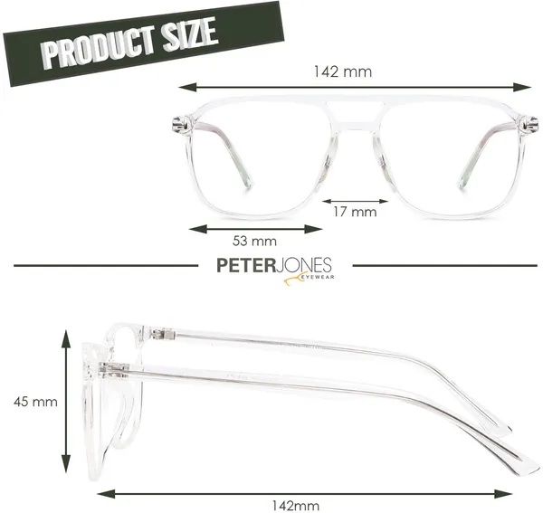 White_Full_Rim_Square_Frame_(53_Mm)_-_For_Unisex