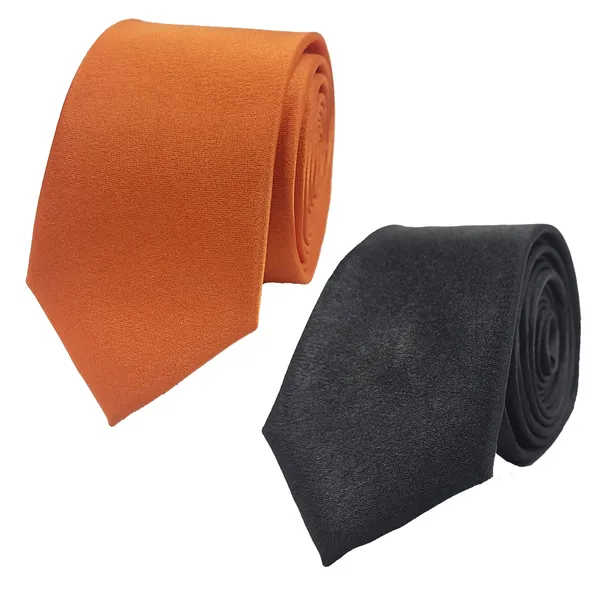 Exotique_Orange_&_Black_Satin_Neck_tie_Combo_For_Men_(ET0006MU)