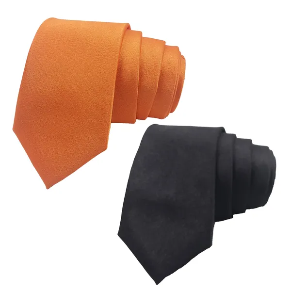Exotique_Orange_&_Black_Satin_Neck_tie_Combo_For_Men_(ET0006MU)
