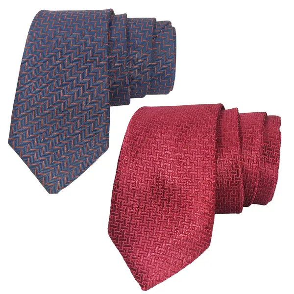 Exotique_Purple_Multi_&_Red_Microfiber_Neck_tie_Combo_For_Men_(ET0042MU)