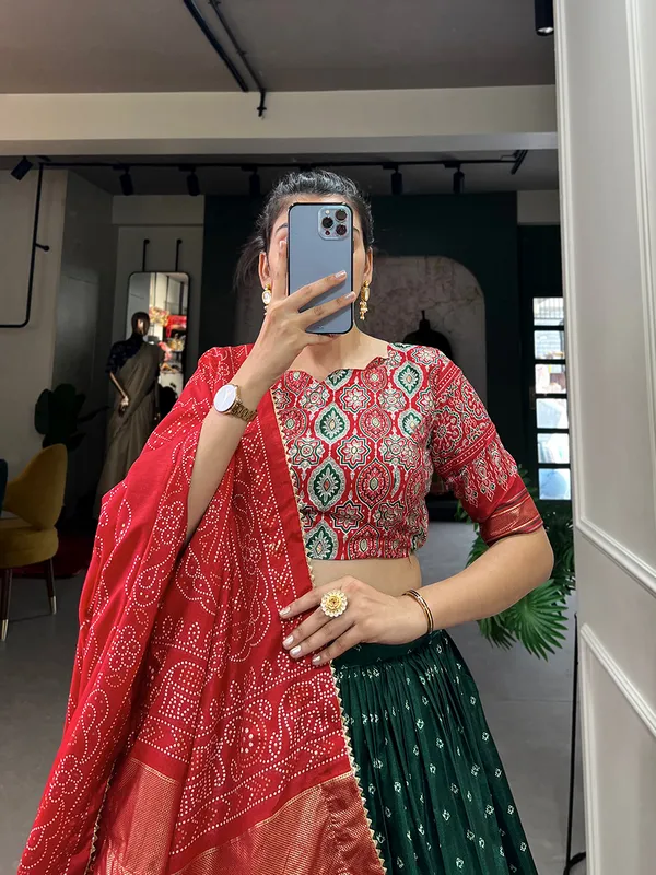 Green_Dola_Silk_Patola_Print_Traditional_Lehenga_Choli