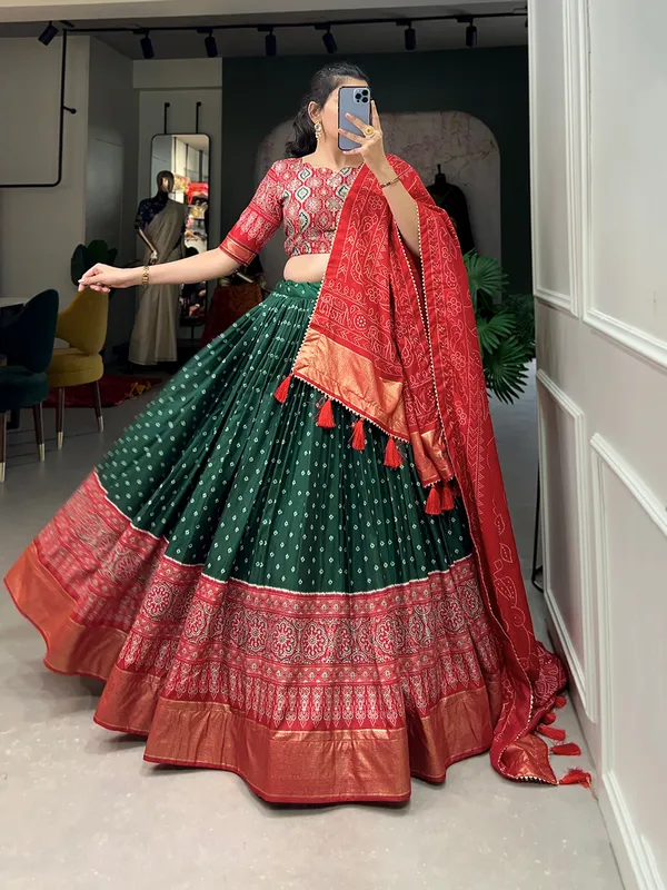 Green_Dola_Silk_Patola_Print_Traditional_Lehenga_Choli
