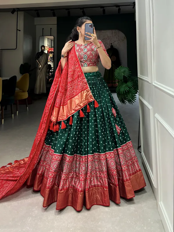 Green_Dola_Silk_Patola_Print_Traditional_Lehenga_Choli