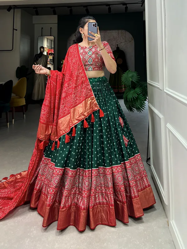 Green_Dola_Silk_Patola_Print_Traditional_Lehenga_Choli