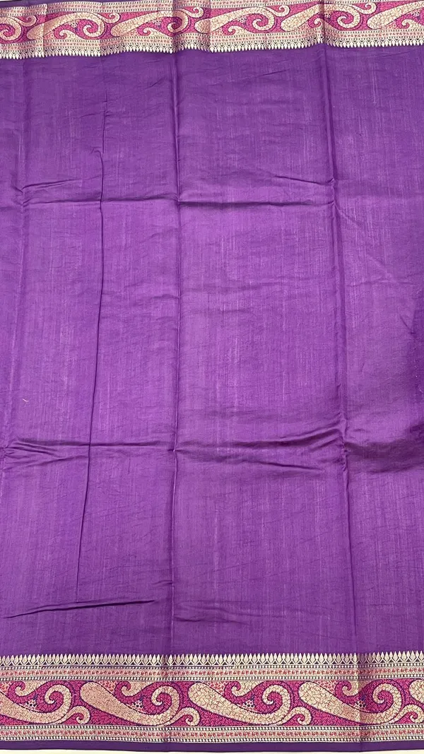 Humairah_Pure_Handwoven_Purple_Chiniya_Silk_Gold_Zari_Booti_Paisley_Mina_Anchal_with_Paisley_Mina_Zari_Border_Banarasi_Saree_with_Purple_Blouse_piece