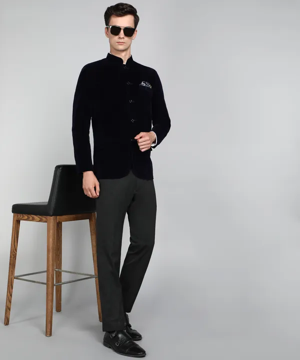 Navy_Blue_Velvet_Solid_Bandhgala