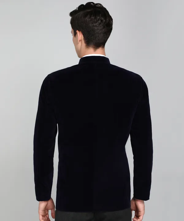 Navy_Blue_Velvet_Solid_Bandhgala