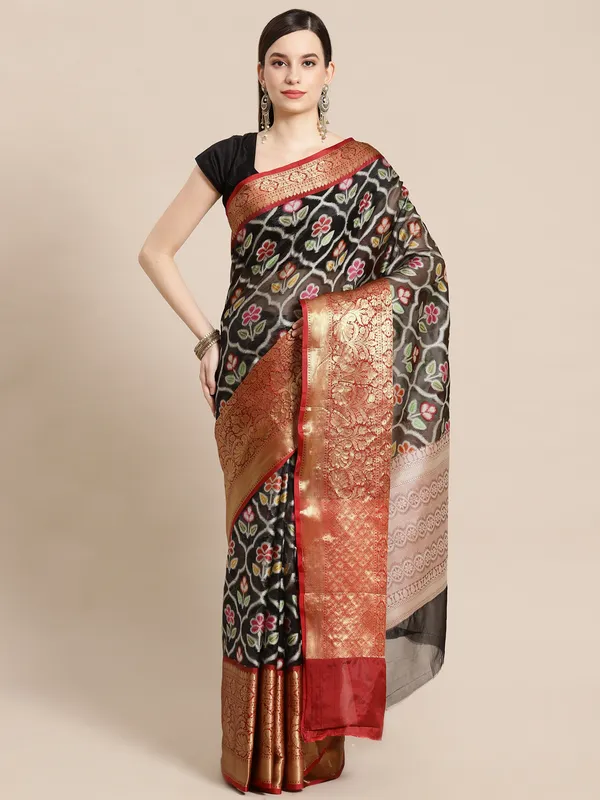 Black_Art_Silk_Banarasi_Sarees_For_Women