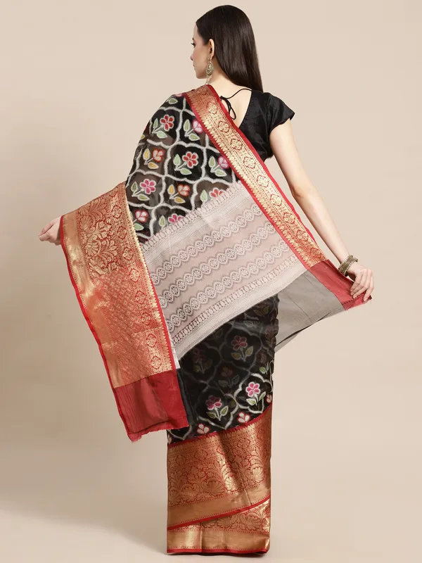 Black_Art_Silk_Banarasi_Sarees_For_Women