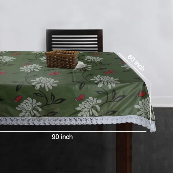 Homerz_Premium_Dining_Table_Cover,_60_x_90_inch_Size,_Waterproof_and_Dustproof_(Olive_Butterfly)