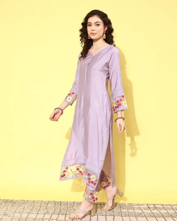 Lavender_Embroidery_With_Schiffli_Lace_Kurta_With_Palazzo_And_Dupatta