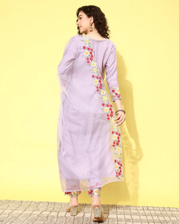 Lavender_Embroidery_With_Schiffli_Lace_Kurta_With_Palazzo_And_Dupatta