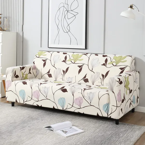Creame_Floral_Print_Polyester_Elastic_Stretchable_Printed_Sofa_Cover