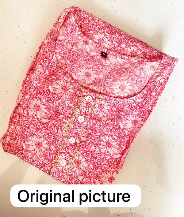 Zipless_Printed_pink_Cotton_Maternity_kurti