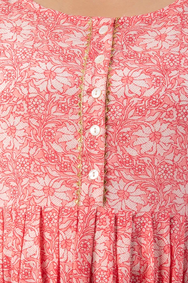 Zipless_Printed_pink_Cotton_Maternity_kurti